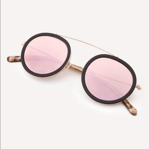 KREWE Conti mystic Rose Gold Round Sunglasses